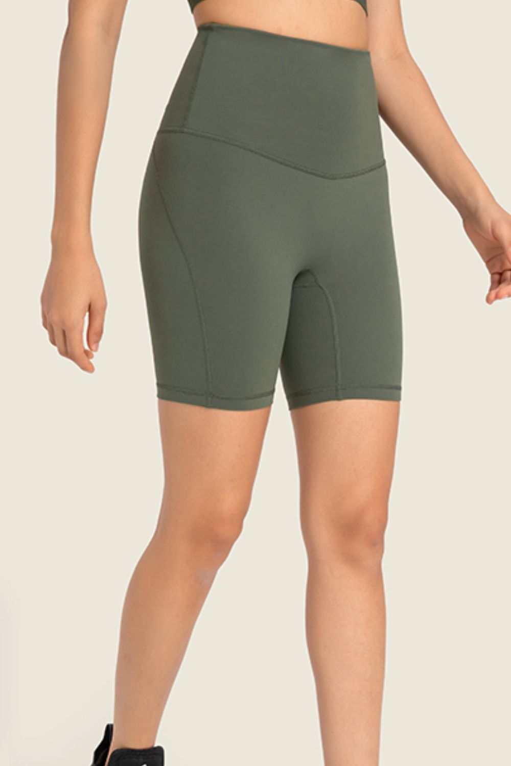 Millennia Seamless High-Rise Wide Waistband Biker Shorts - Ladyez
