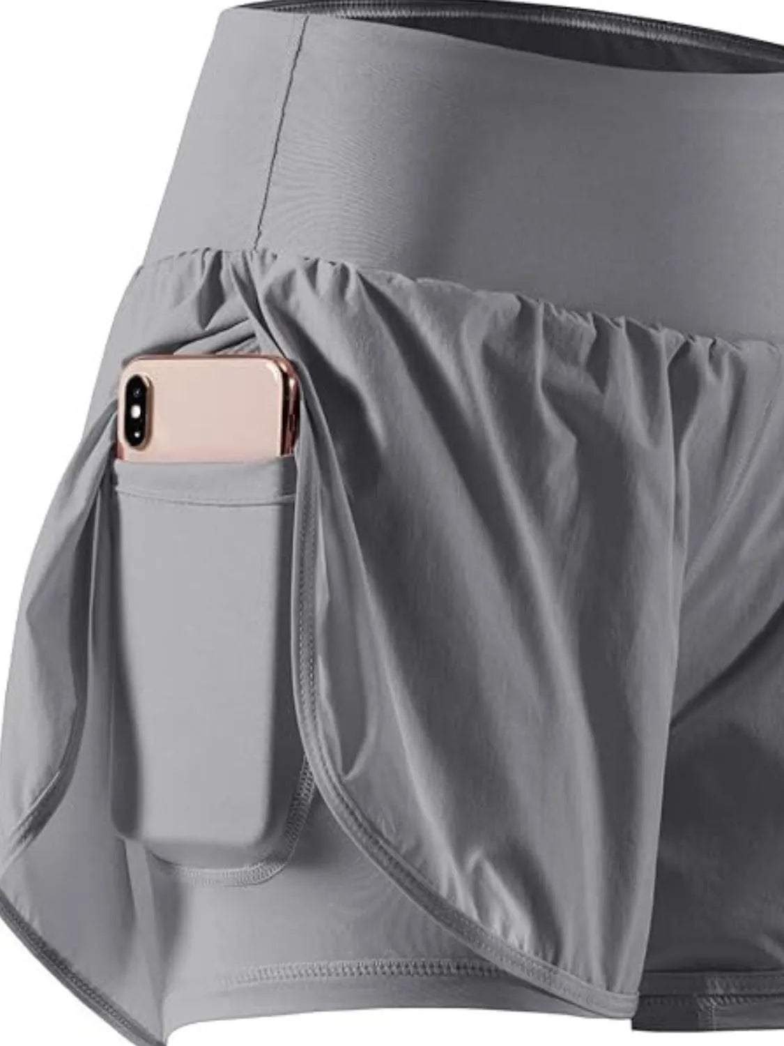 Pocketed High Waist Active Shorts - Ladyez