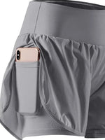 Pocketed High Waist Active Shorts - Ladyez