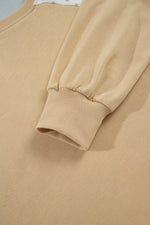 Polka Dot Patchwork Colorblock Long Sleeve Casual Two Piece Pants Set