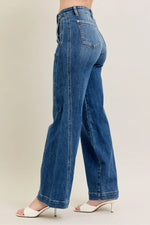 Judy Blue Full Size High Waist Wide Leg Jeans Plus Size - Ladyez