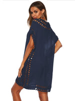Bohemian Crochet Trim Beach Cover Up Dress - Ladyez