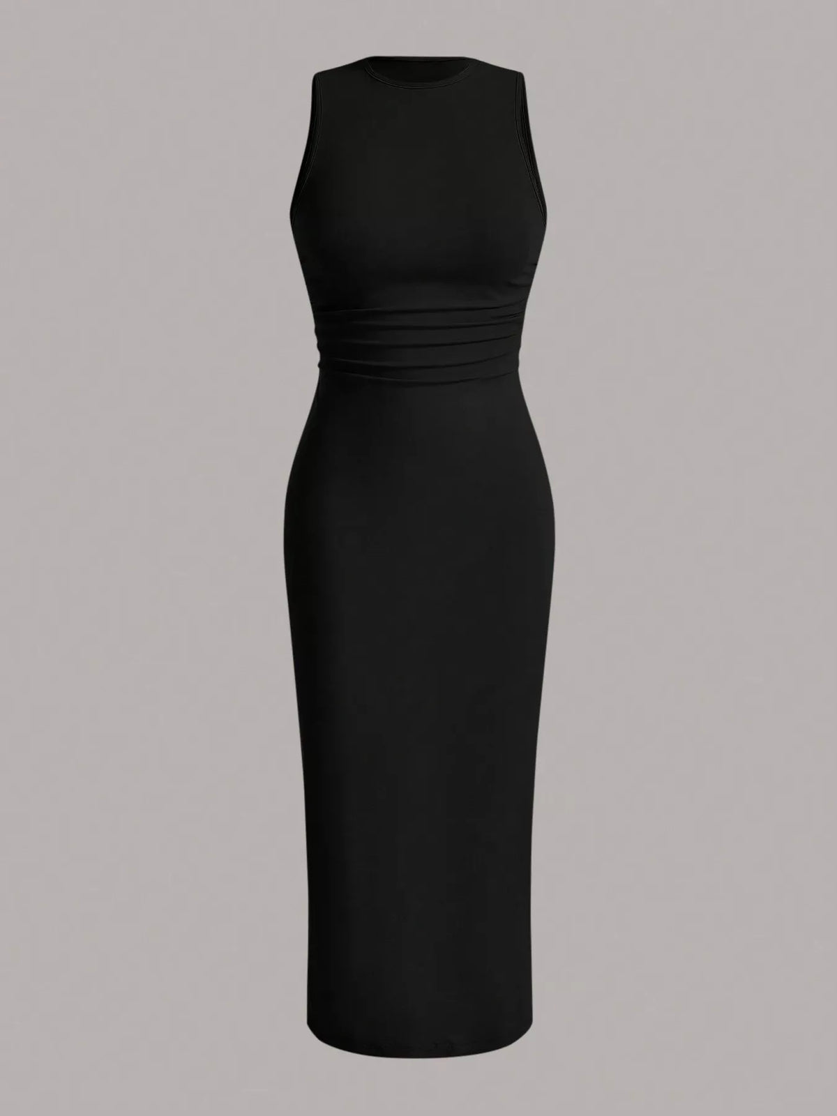 Sleeveless Round Neck Midi Dress