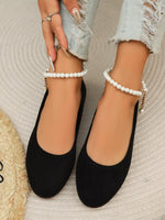 Pearl Ankle Strap Slip-Ons