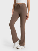 Millennia Wide Waistband Bootcut Sport Pants - Ladyez