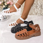 Round Toe Platform Sandals