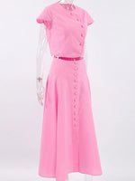 Short Sleeve Top and Skirt set