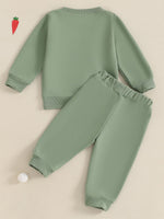 Children's Bunny Applique Top and Pants Outfit Set