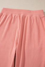 Round Neck Long Sleeve Top and Pants Set
