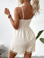 Sweetheart Neck Spaghetti Strap Romper - Ladyez
