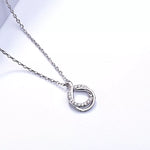 925 Sterling Silver Zircon Pendant Necklace