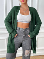 Open Front Drop Shoulder Cardigan