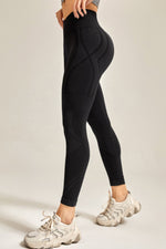 Wide Waistband Long Active Pants - Ladyez