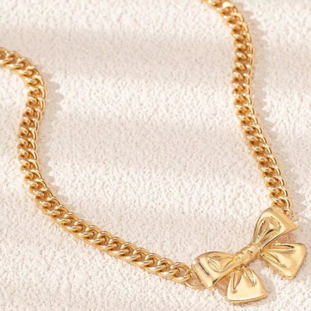 18K Gold-PlatedBowknot Chain Necklace