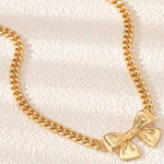 18K Gold-PlatedBowknot Chain Necklace