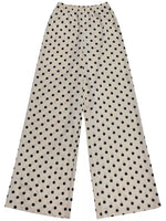 Polka Dot Halter Neck Cami and Fringe Trim Pants Set