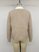 Argyle Patterned Polo Collar Sweater