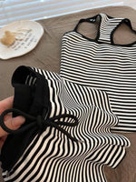 Striped Tank Top and Shorts Set