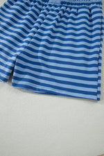 Striped Short Sleeve Top and Shorts Set
