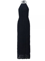 Ruched Halter Neck Maxi Dress