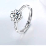 1 Carat Moissanite 925 Sterling Silver Ring