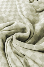 Checkered Print Kangaroo Pocket Drawstring Hoodie