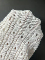 Mock Neck Eyelet Knit Top