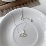 925 Sterling Silver Zircon Geometric Necklace