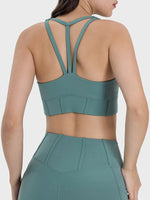 Millennia Square Neck Wide Strap Active Tank - Ladyez