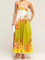 Tropical Floral Gradient Maxi Cami Dress - Ladyez