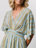 Slit V-Neck Short Sleeve Maxi Dress - Ladyez
