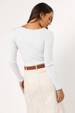 Lettuce Edge Round Neck Long Sleeve T-Shirt - Ladyez