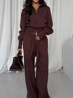 Zip-Up Outerwear andDrawstring Pants Set