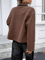 Zip-Up Dropped Shoulder Jacket