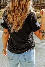 Glitter Ghost Round Neck Short Sleeve T-Shirt - Ladyez