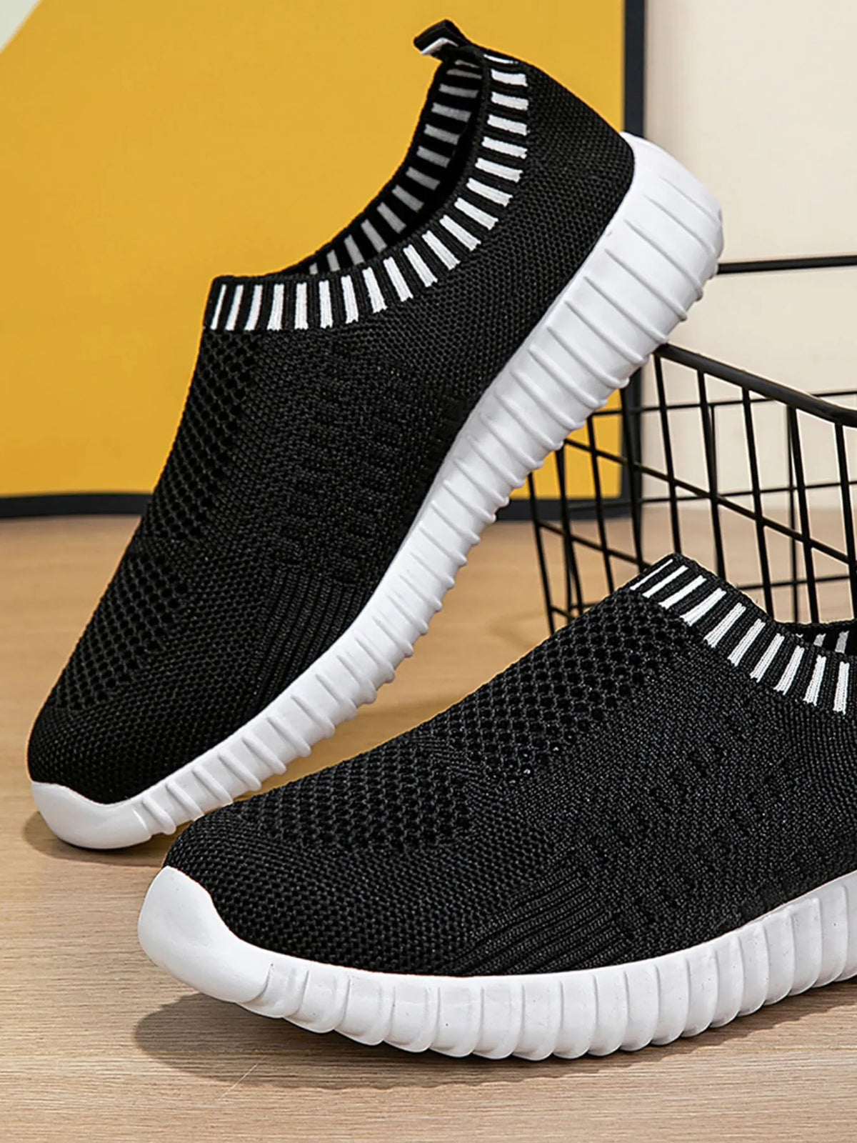 Breathable Knit Slip-On Athletic - Ladyez