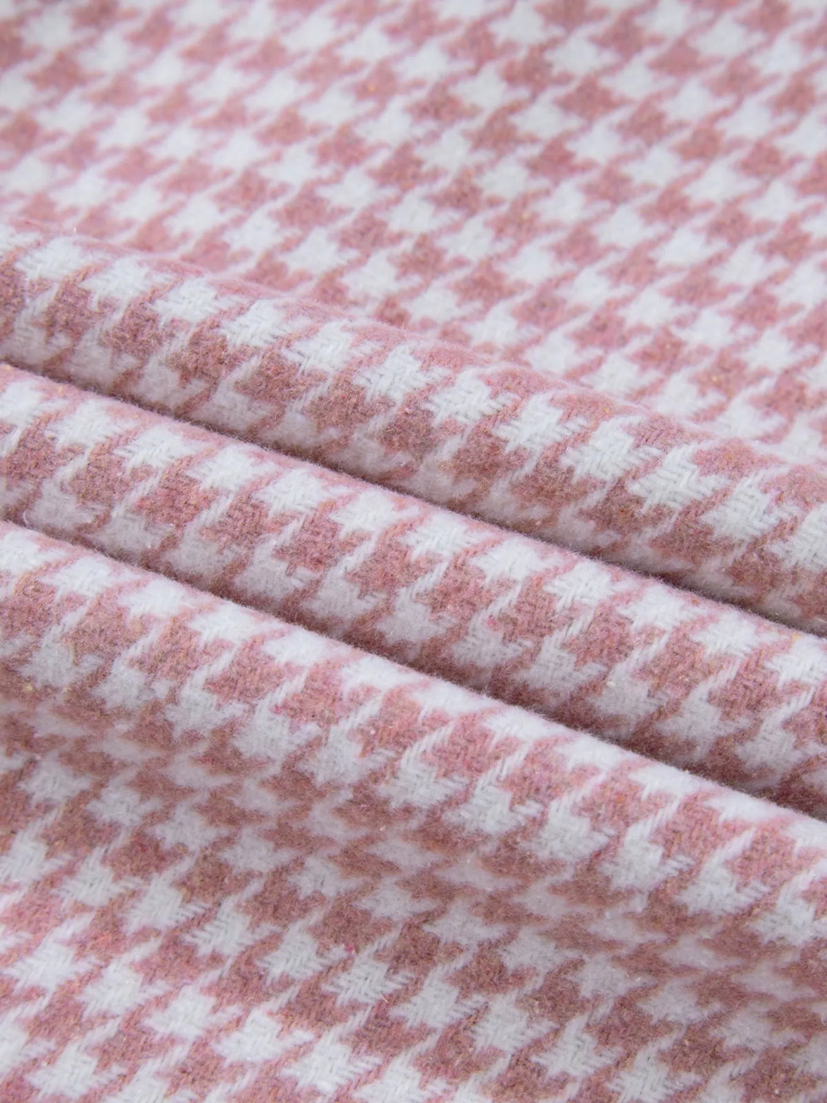 Button DownHoundstooth Color Block Shacket
