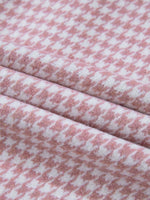 Button DownHoundstooth Color Block Shacket