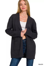 Zenana Open Front Sweater Cardigan