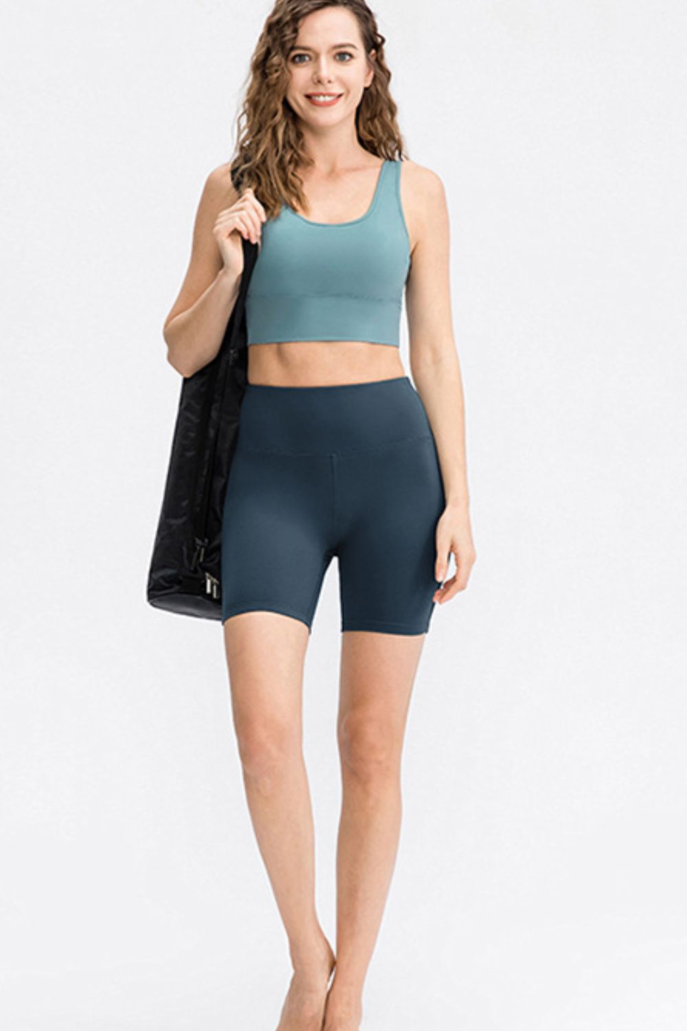 Wide Waistband Sports Shorts - Ladyez