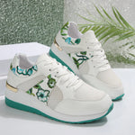 Floral Mesh Wedge Athletic