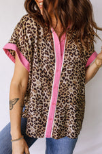 Leopard Print Short Sleeve Shirt