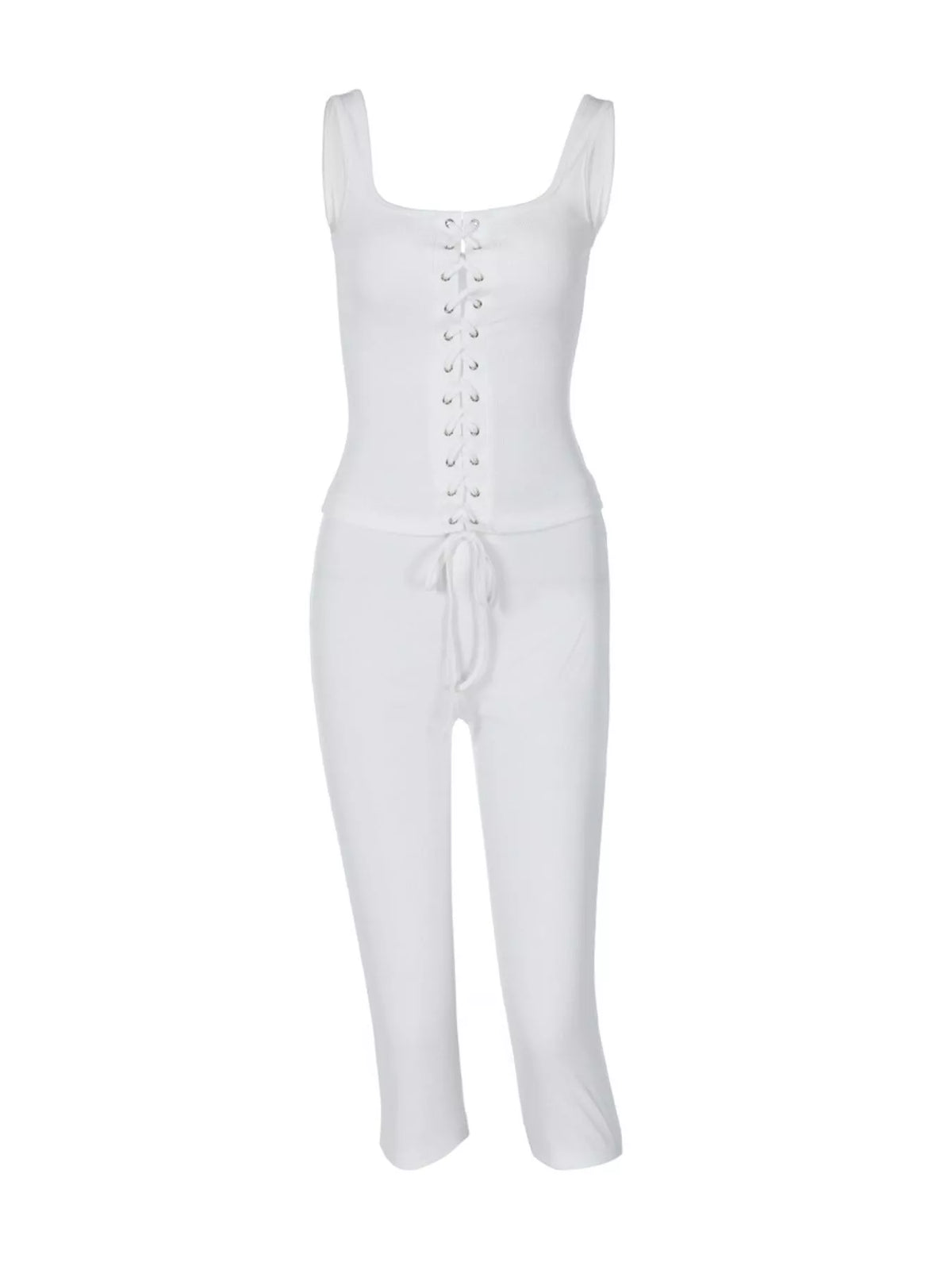 Lace-Up Tank and Capris Set