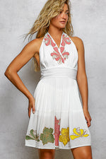 POL Floral Halter Neck Flowy Dress