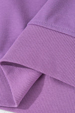 Contrast Round Neck Long Sleeve Sweatshirt