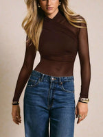 Mesh Long Sleeve Bodysuit