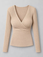 Full Size Ribbed Long Sleeve Slim Fit T-Shirt Plus Size