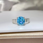 3 Carat Moissanite Oval 925 Sterling Silver Ring