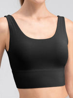 Scoop Neck Wide Strap Active Tank - Ladyez