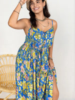 Drawstring Ruffle Hem Maxi Dress - Ladyez